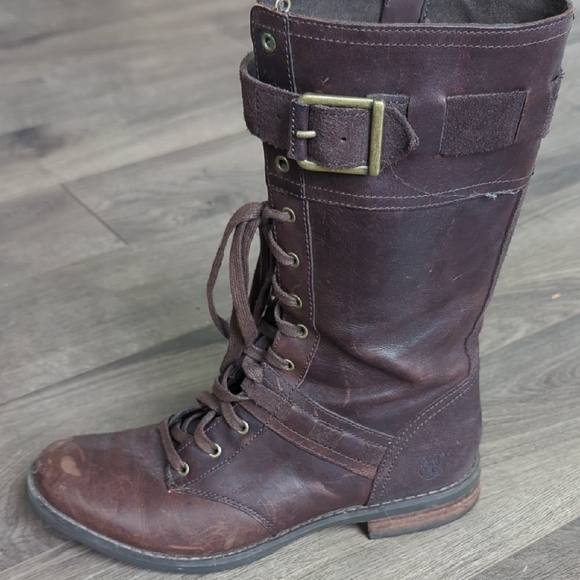 Timberland Dark Brown Lace-Up Boots - Picture 10 of 11